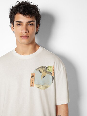 Bershka Tričko – bílá