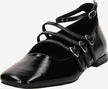 Ballerines à lanières Raid en noir : devant