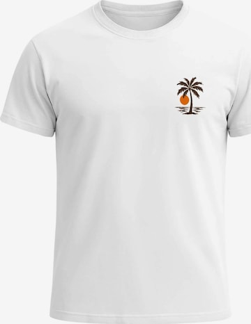 Neverless Shirt 'Beach Logo' in White: front