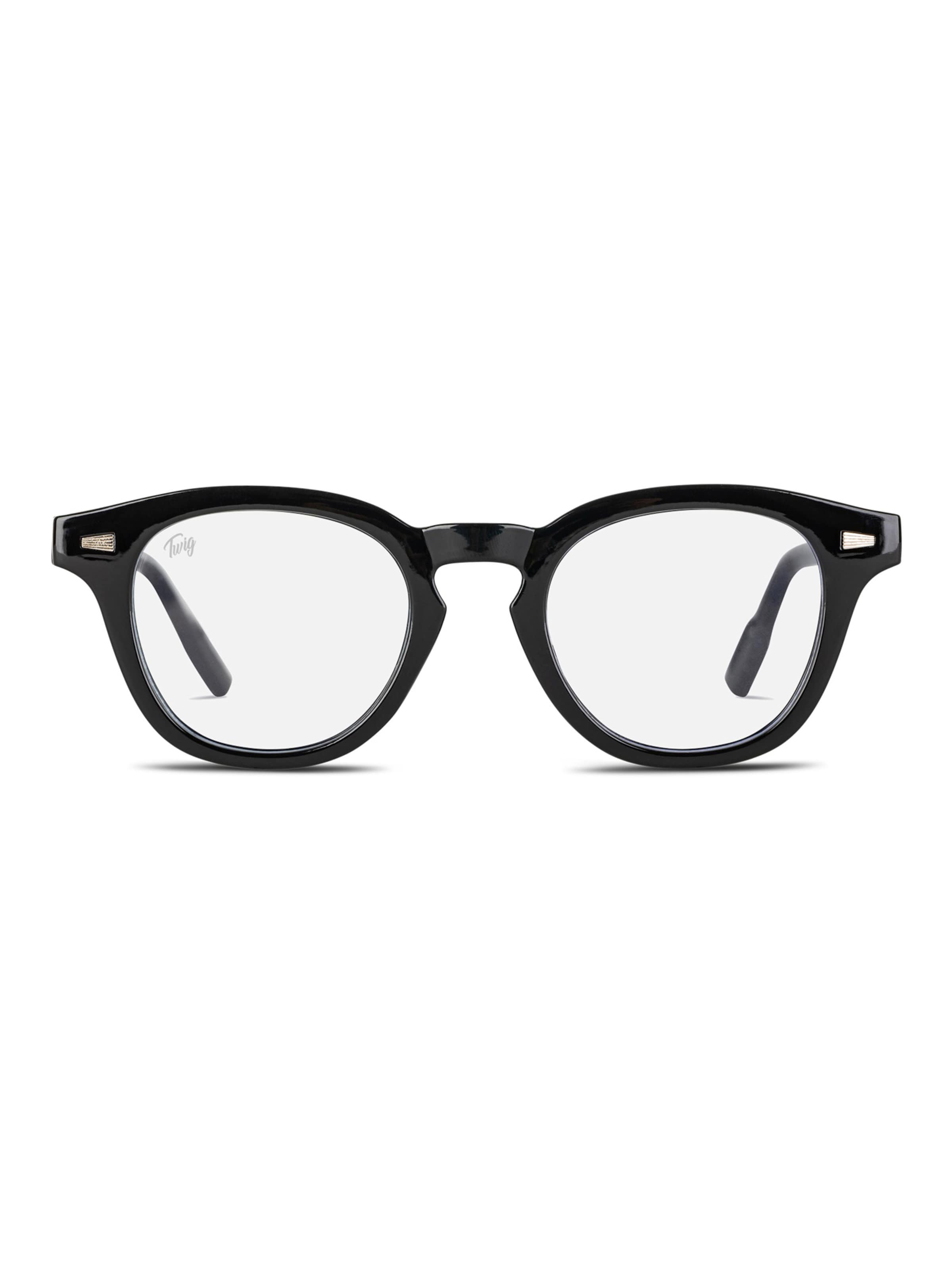 TWIG Concept Milano Glasses 'Bauman BlueLight' in Black: front