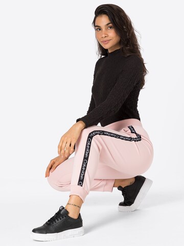 Calvin Klein Sport Tapered Trousers in Pink