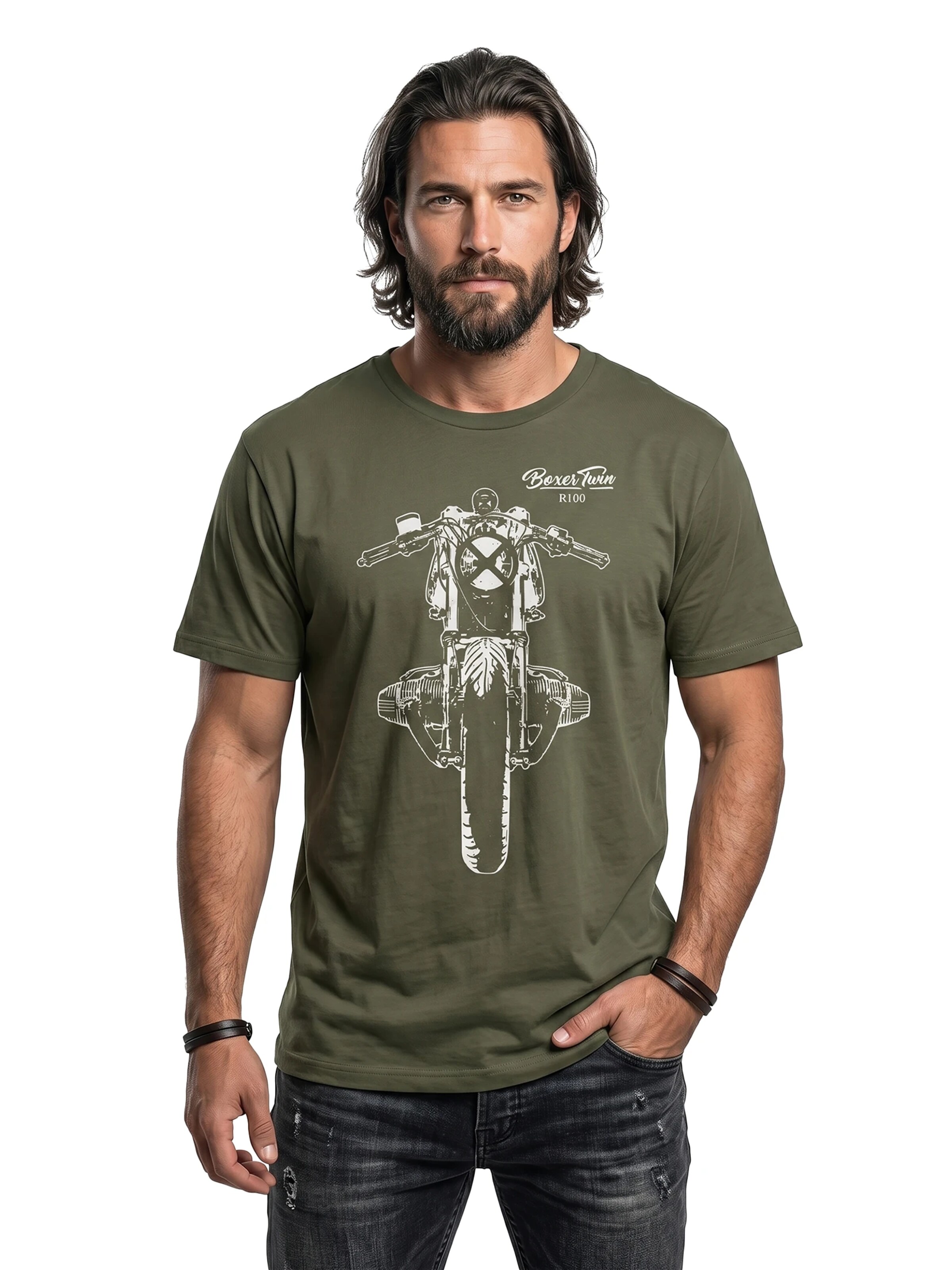 MAKAYA Shirt 'Boxer Twin R100' in Green: front