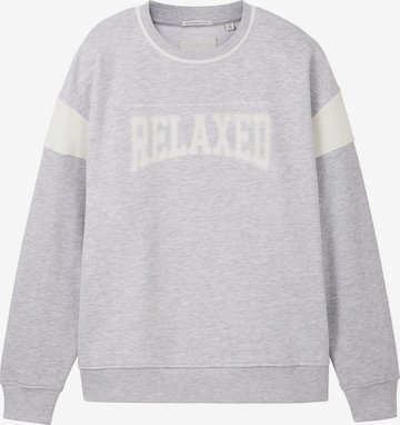 TOM TAILOR Sweatshirt in Grey: front