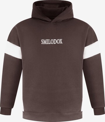 Smilodox Zip-Up Hoodie 'Jayden' in Brown: front