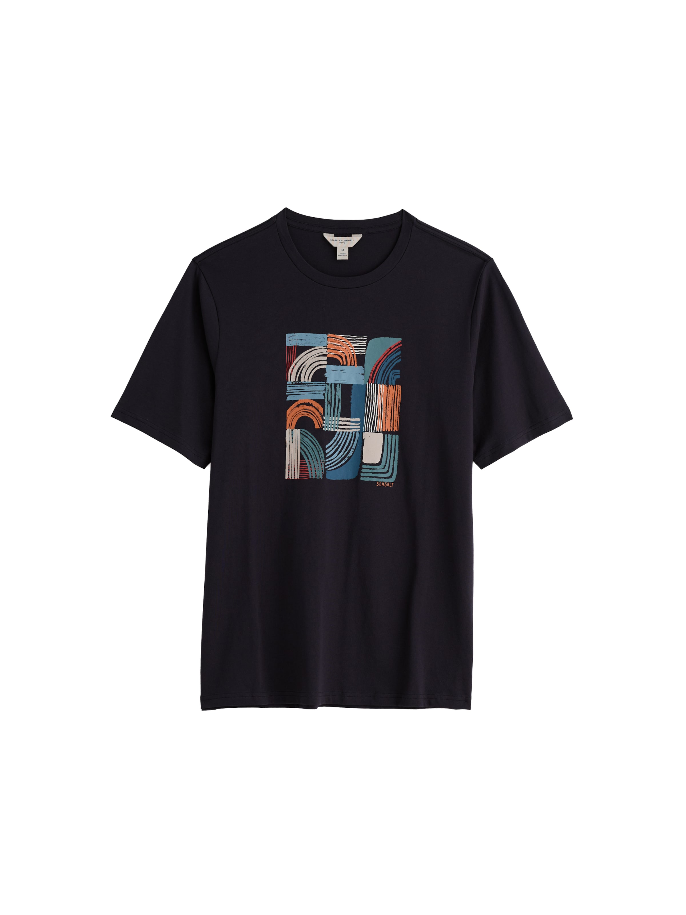 Seasalt Cornwall T-Shirt 'Midwatch' in Schwarz: Vorderseite