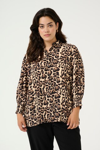 Chemisier 'Perla' KAFFE CURVE en beige : devant