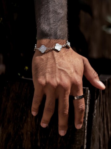 Braccialetto 'Perlmutt Clover' di Eternal in argento