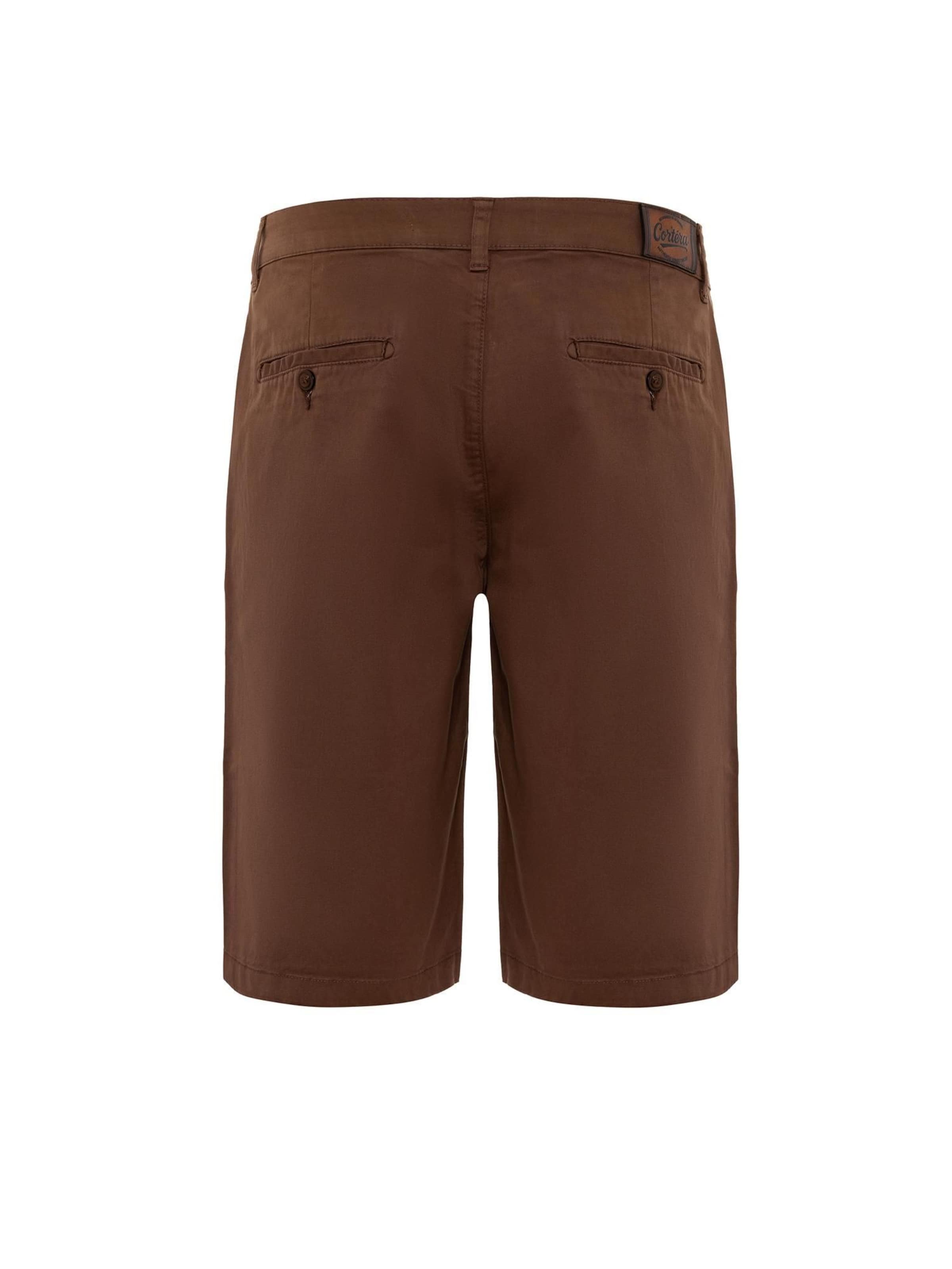 Regular Pantalon Cortera en marron