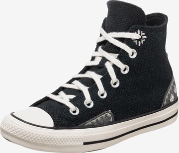 CONVERSE Magas szárú sportcipők 'Chuck Taylor All Star' - fekete: elől