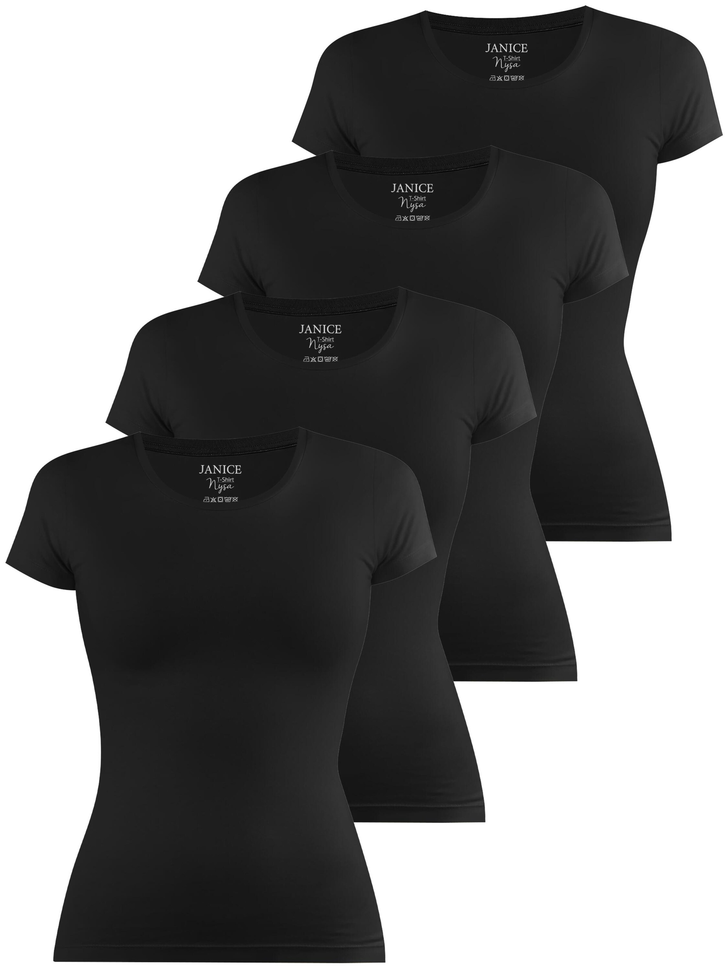 Janice Shirt 'Nysa' in Schwarz: Vorderseite