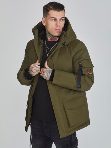 Parka d’hiver SikSilk en vert : devant