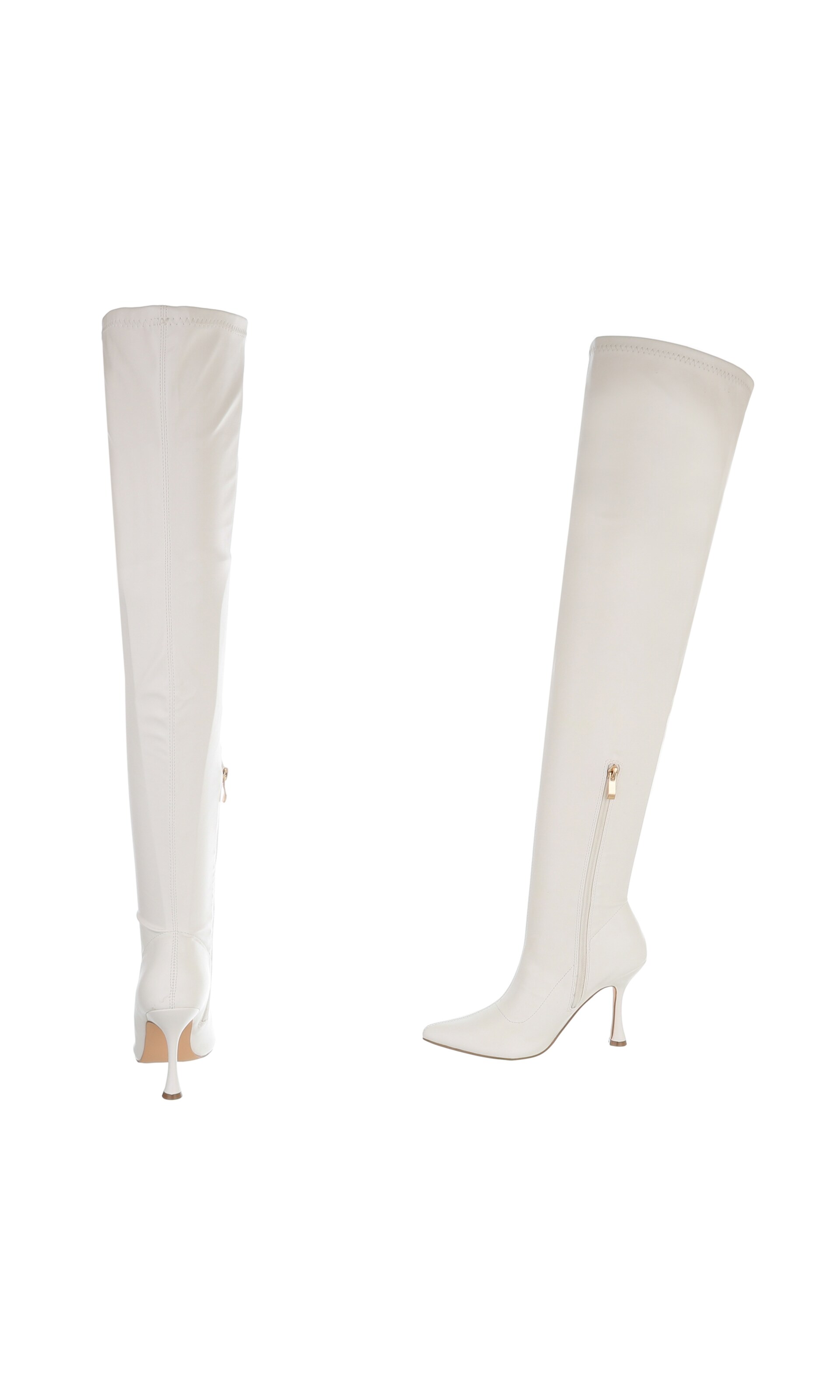 Ital-Design Overknees in Weiß