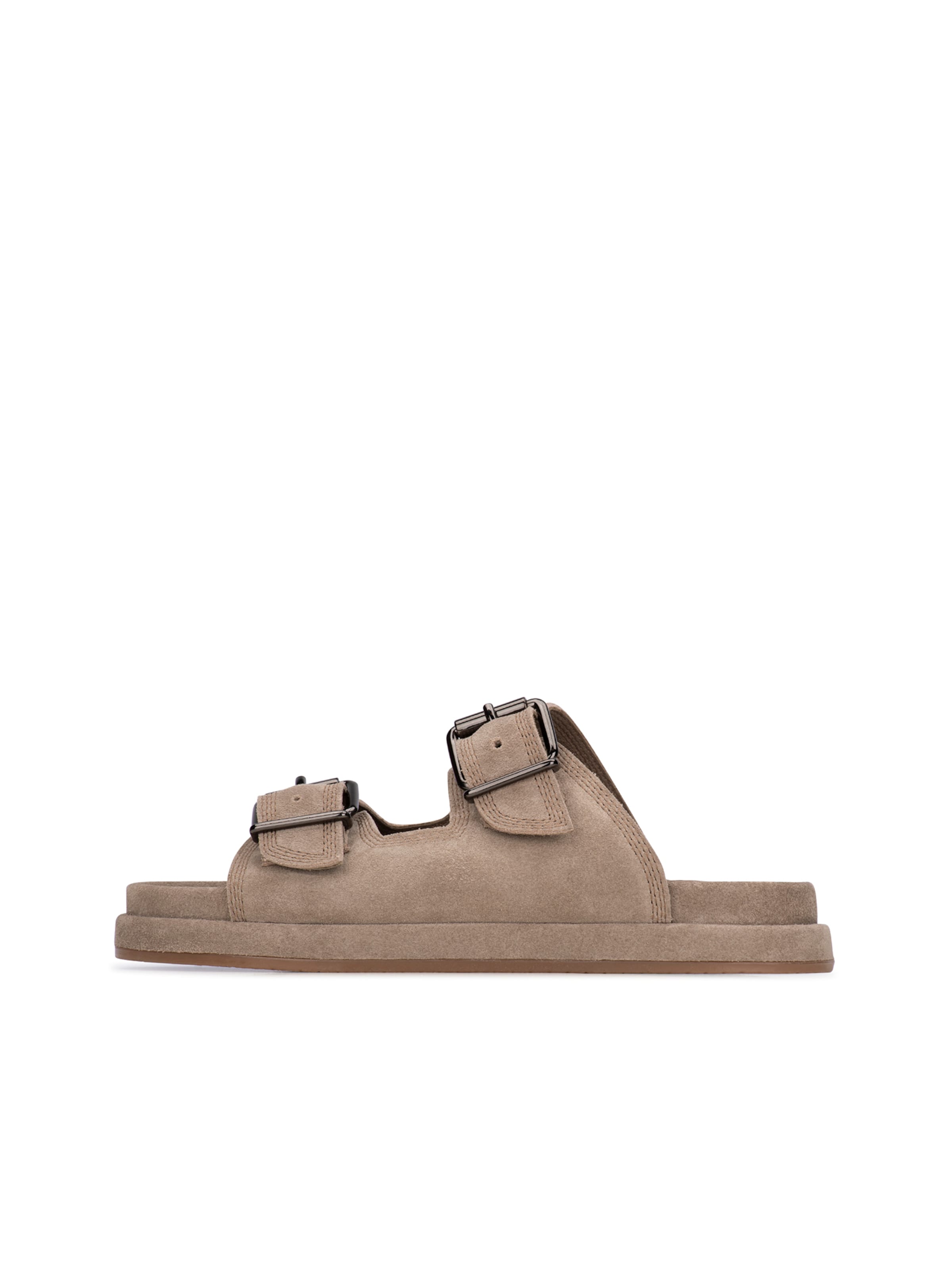 Haboob Pantolette 'Mag' in Grau: Vorderseite