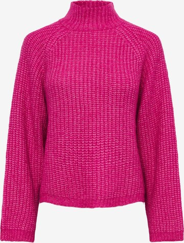 PIECES Curve Sweater 'NELL' in Pink: front