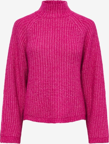 PIECES Curve Sweater 'NELL' in Pink: front