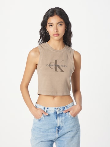 Calvin Klein Jeans - Top 'MINERAL' em cinzento: frente