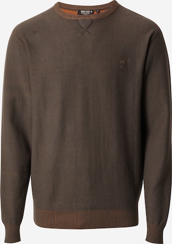 INDICODE JEANS Sweater 'Seashell' in Brown: front