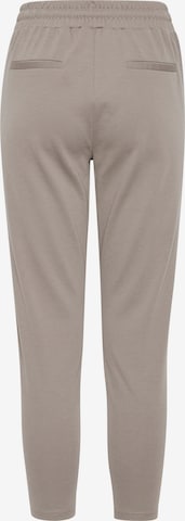 ICHI Slim fit Pleat-Front Pants 'KATE' in Grey