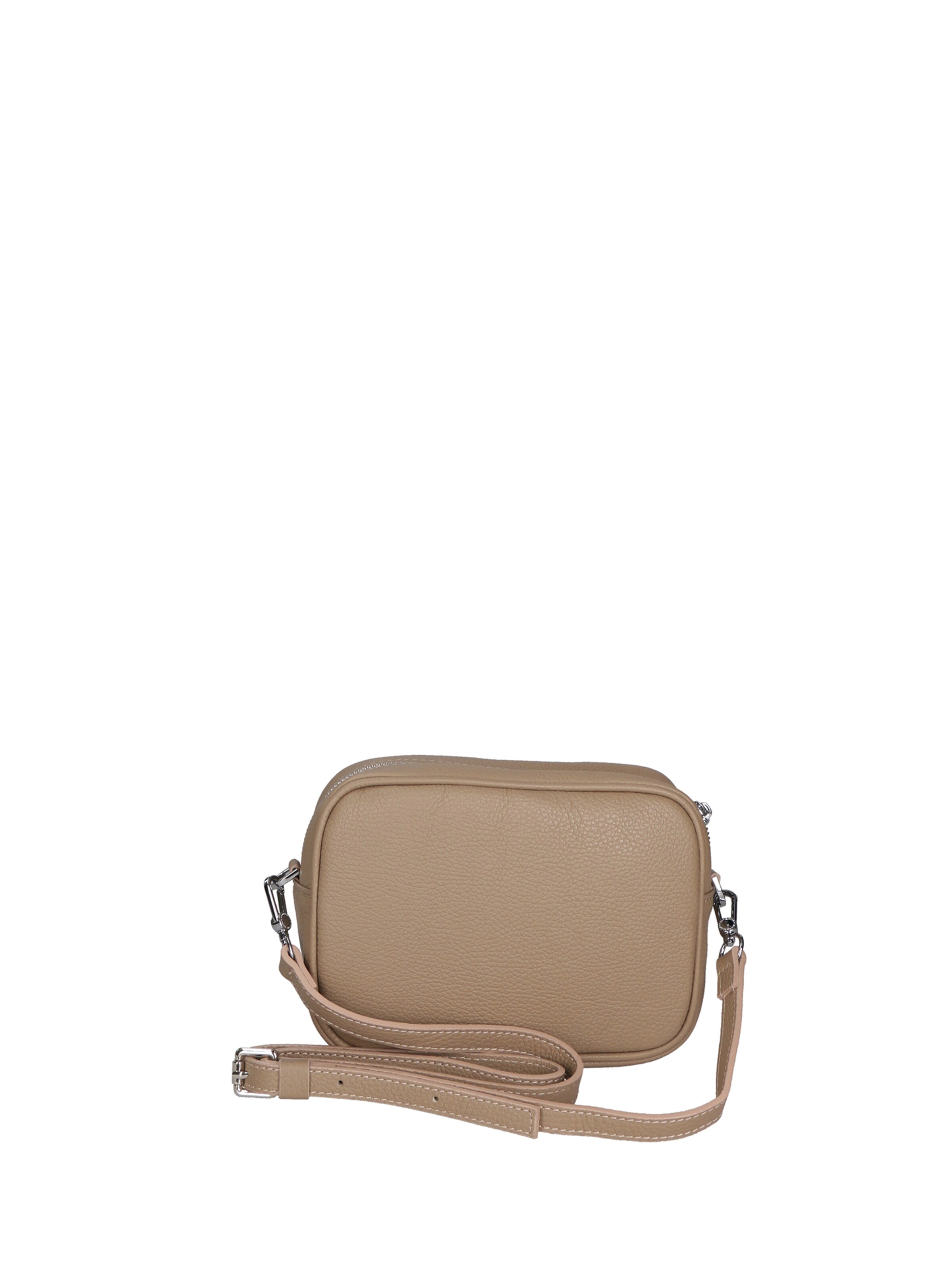 Borsa a tracolla 'Borsa a Tracolla Donna Pelle Virginia Rhinè Zip' di Virginia Rhinè in grigio