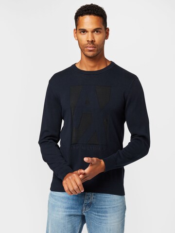 ARMANI EXCHANGE Sweater 'Maglieria' in Blue: front
