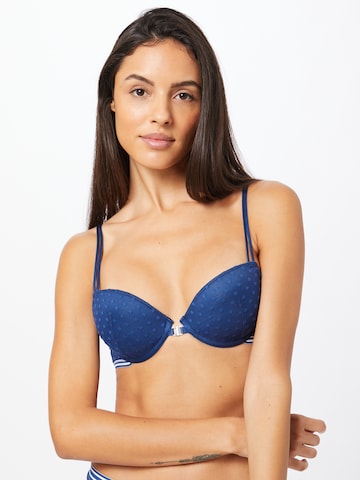 s.Oliver - Push-up Soutien em azul: frente