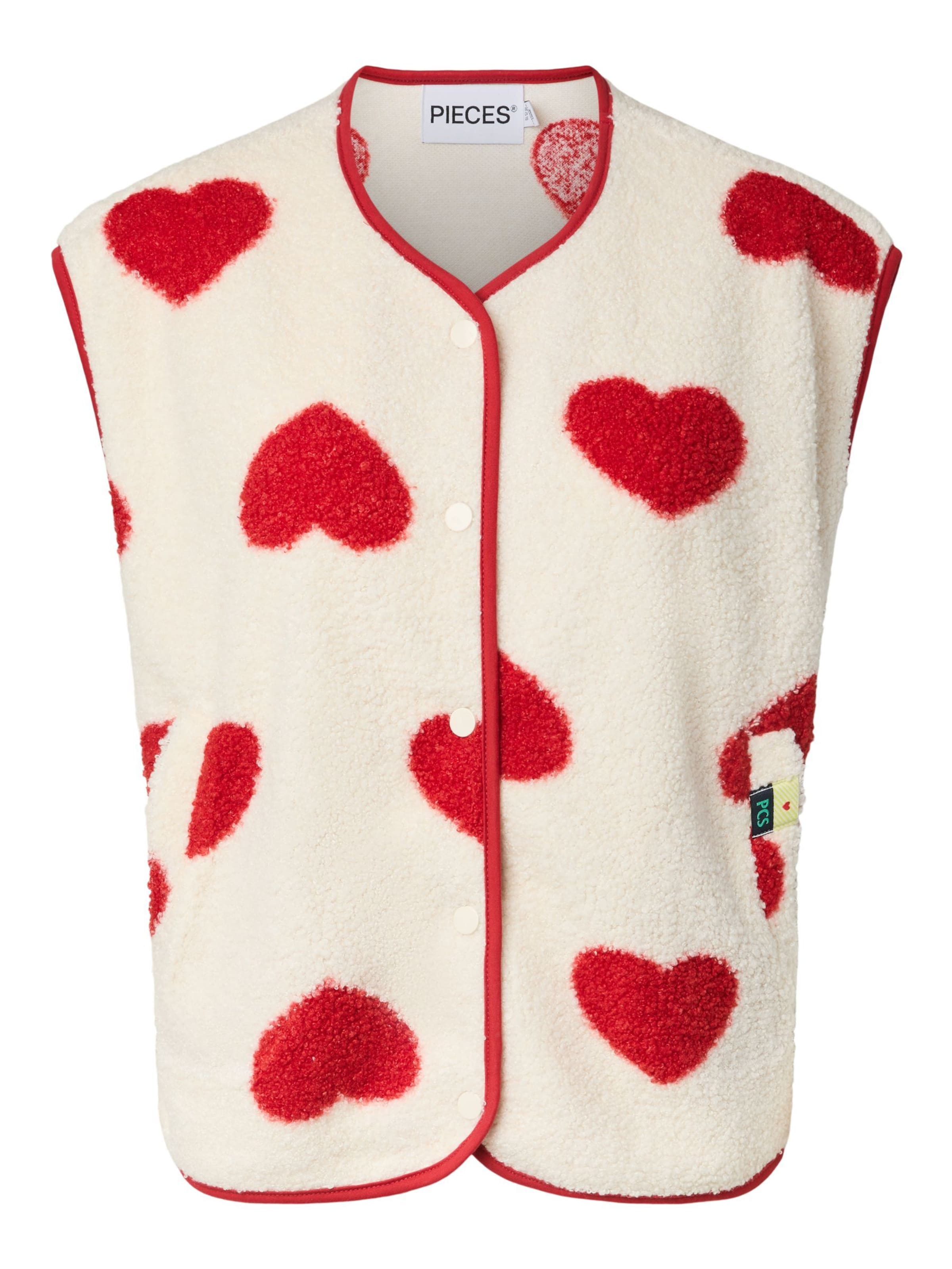 Gilet di PIECES in beige: frontale