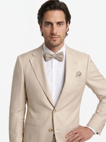 Real Guys Set Fliege mit Einstecktuch in Beige: Vorderseite