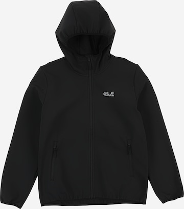 juoda JACK WOLFSKIN Laisvalaikio striukė 'FOURWINDS': priekis