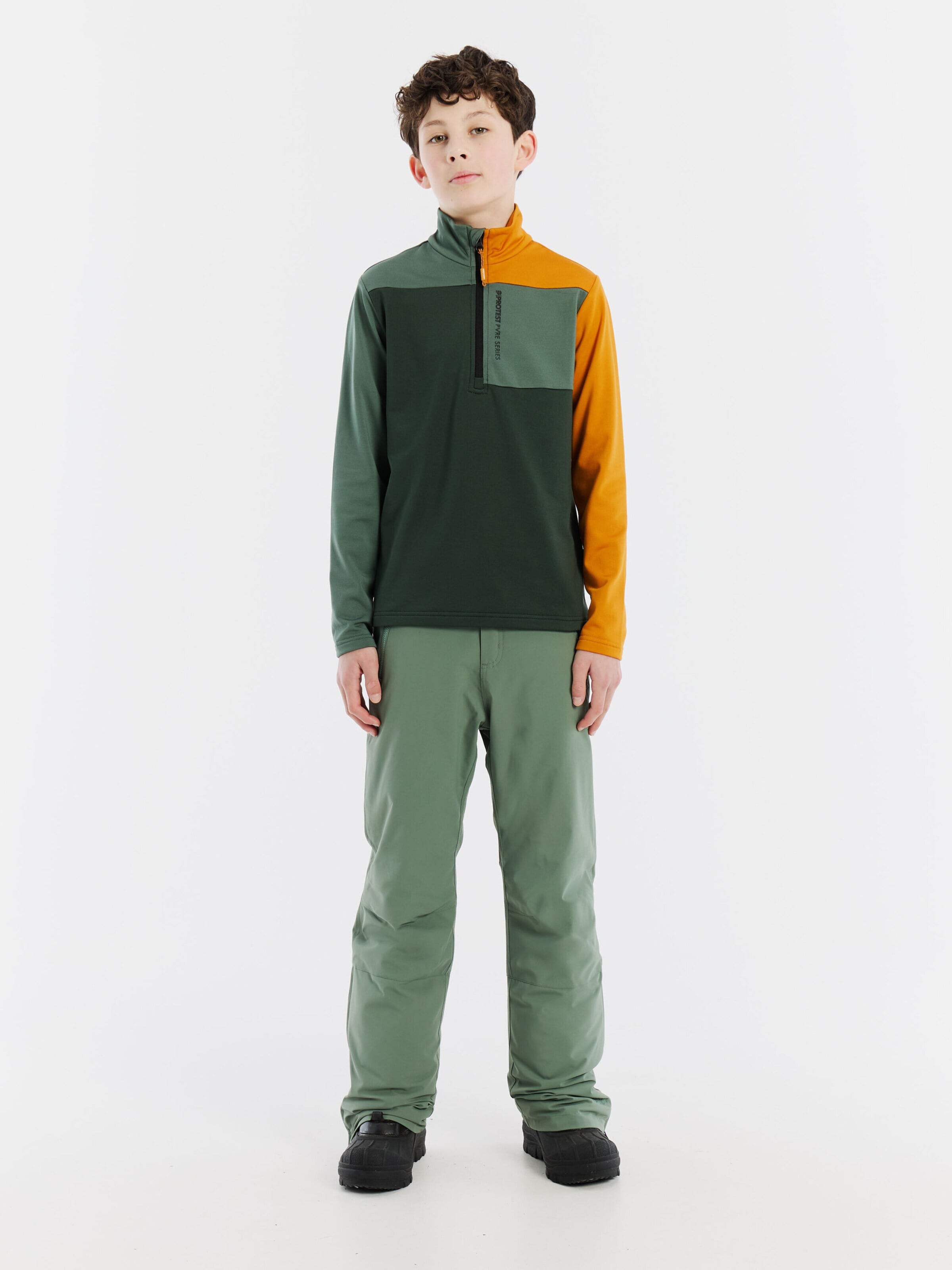 PROTEST Sportief sweatshirt 'PRTMarno JR' in Groen