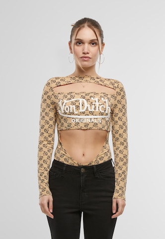 Shirtbody 'Piece' Von Dutch Originals en beige