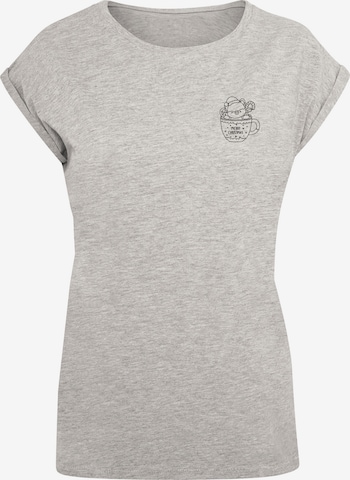 F4NT4STIC Shirt 'Weihnachtstasse' in Grey: front