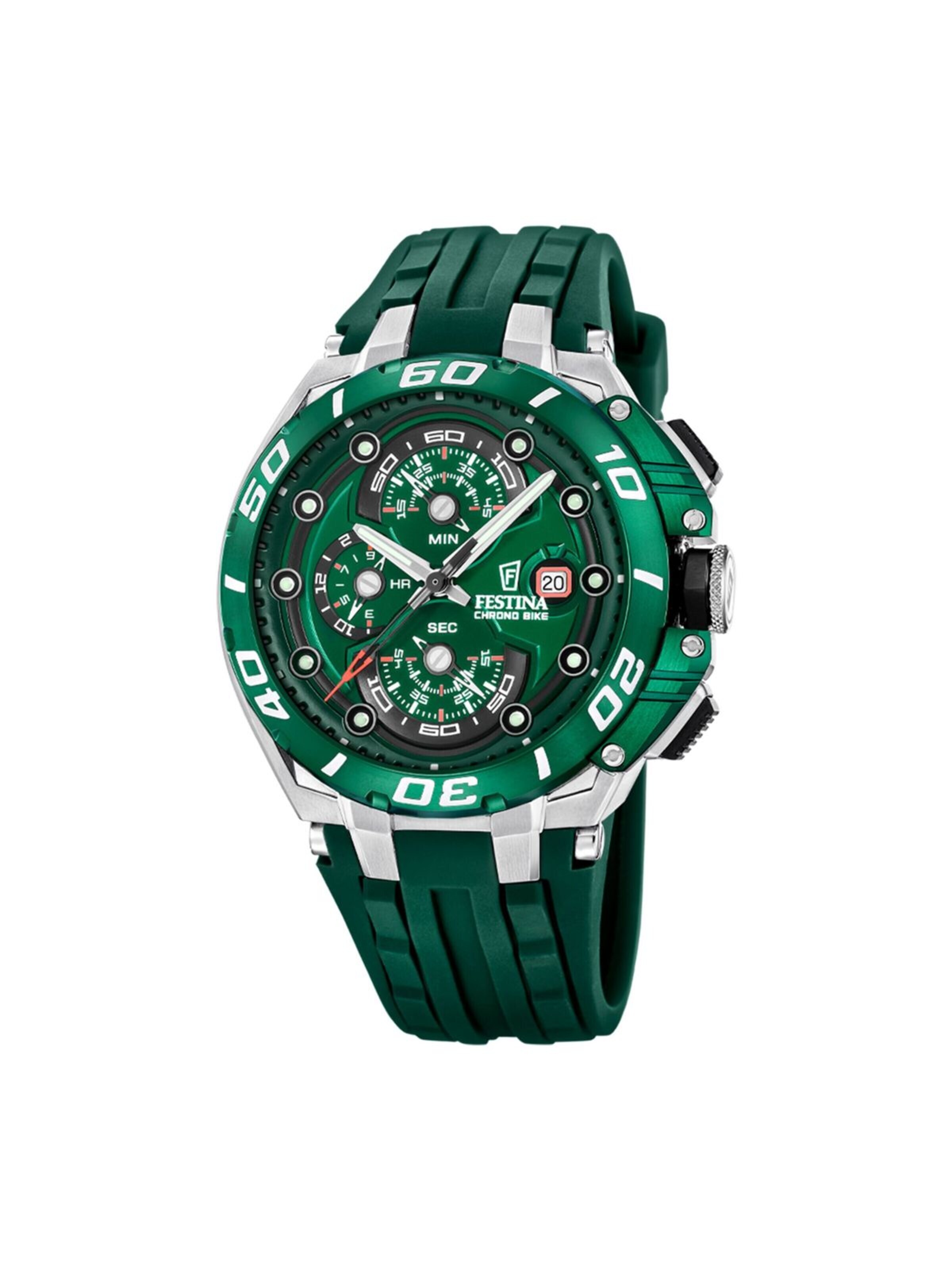 Montre à affichage analogique 'Chronograph Chrono Bike' FESTINA en vert : devant