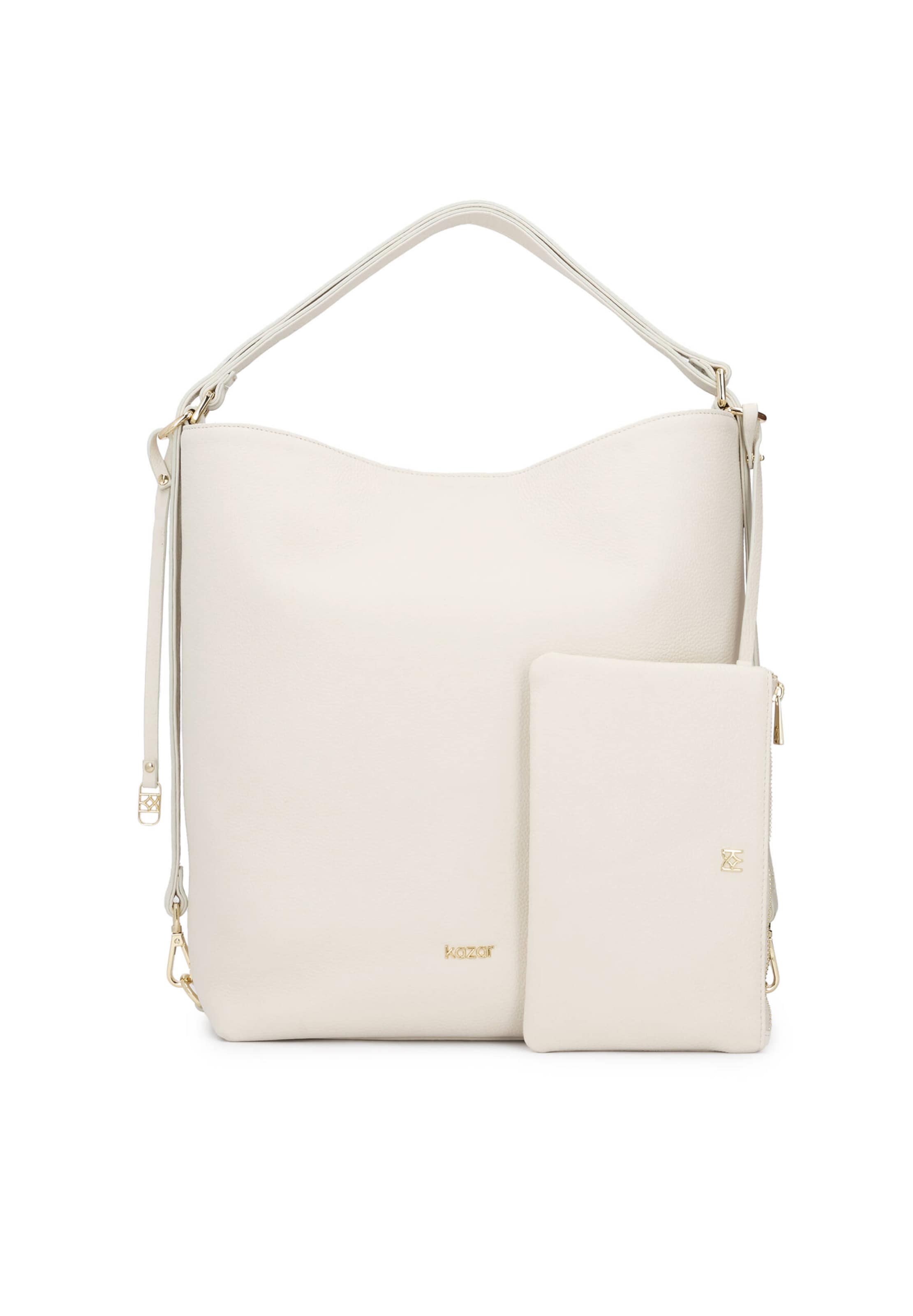 Kazar - Bolso de mano en blanco: frente
