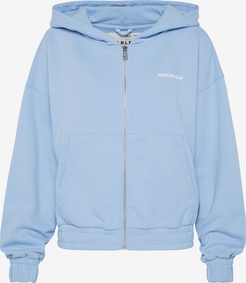 Harlem Soul Zip-Up Hoodie 'Devyn' in Blue: front