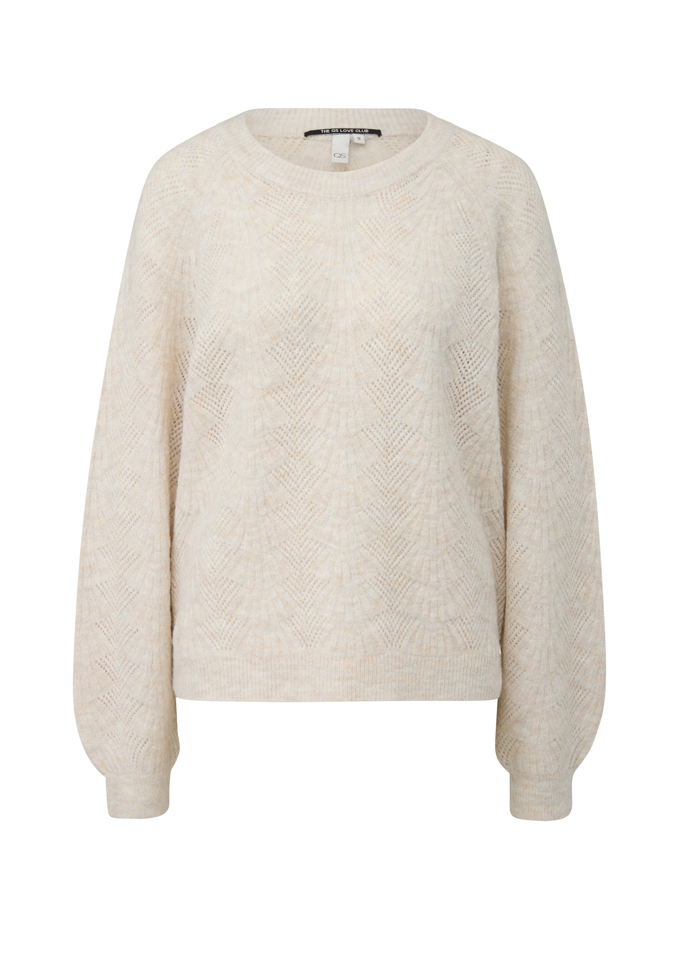 Pullover di QS in beige: frontale