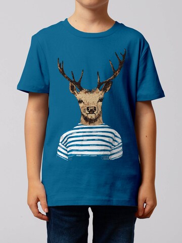 watabout.kids Shirt 'Hirsch' in Blue: front