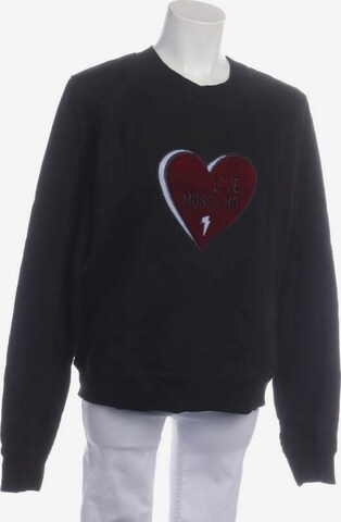 Love Moschino Sweatshirt & Zip-Up Hoodie in XXL in Black: front