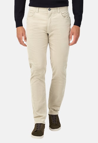 Coupe slim Pantalon Boggi Milano en beige : devant