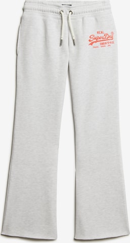 Wide Leg Pantalon Superdry en gris : devant