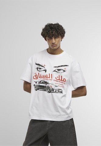 Mister Tee Shirt 'King Of The Race' in Wit