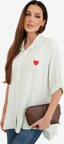 Lumera Bluse in Grün: Vorderseite
