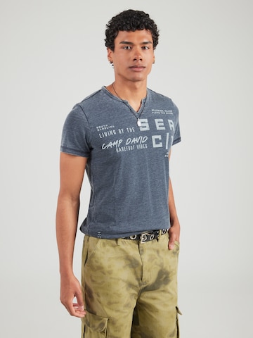 CAMP DAVID Shirt in Blue: front