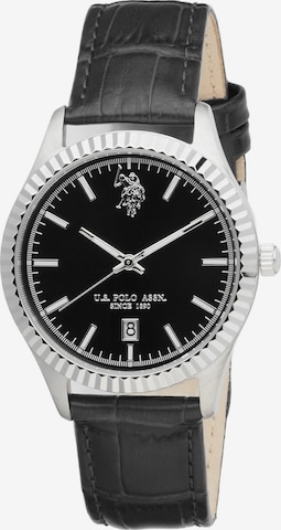 Montre à affichage analogique 'Brandon Leather' U.S. POLO ASSN. en noir : devant