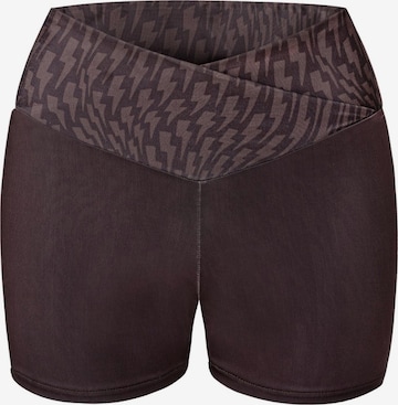 EKCENTRIK Slim fit Sports trousers 'Choco Brown' in Brown: front