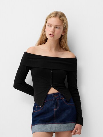 Bershka Shirt in Black: front