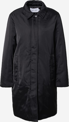 Calvin Klein Between-Seasons Coat in Black: front