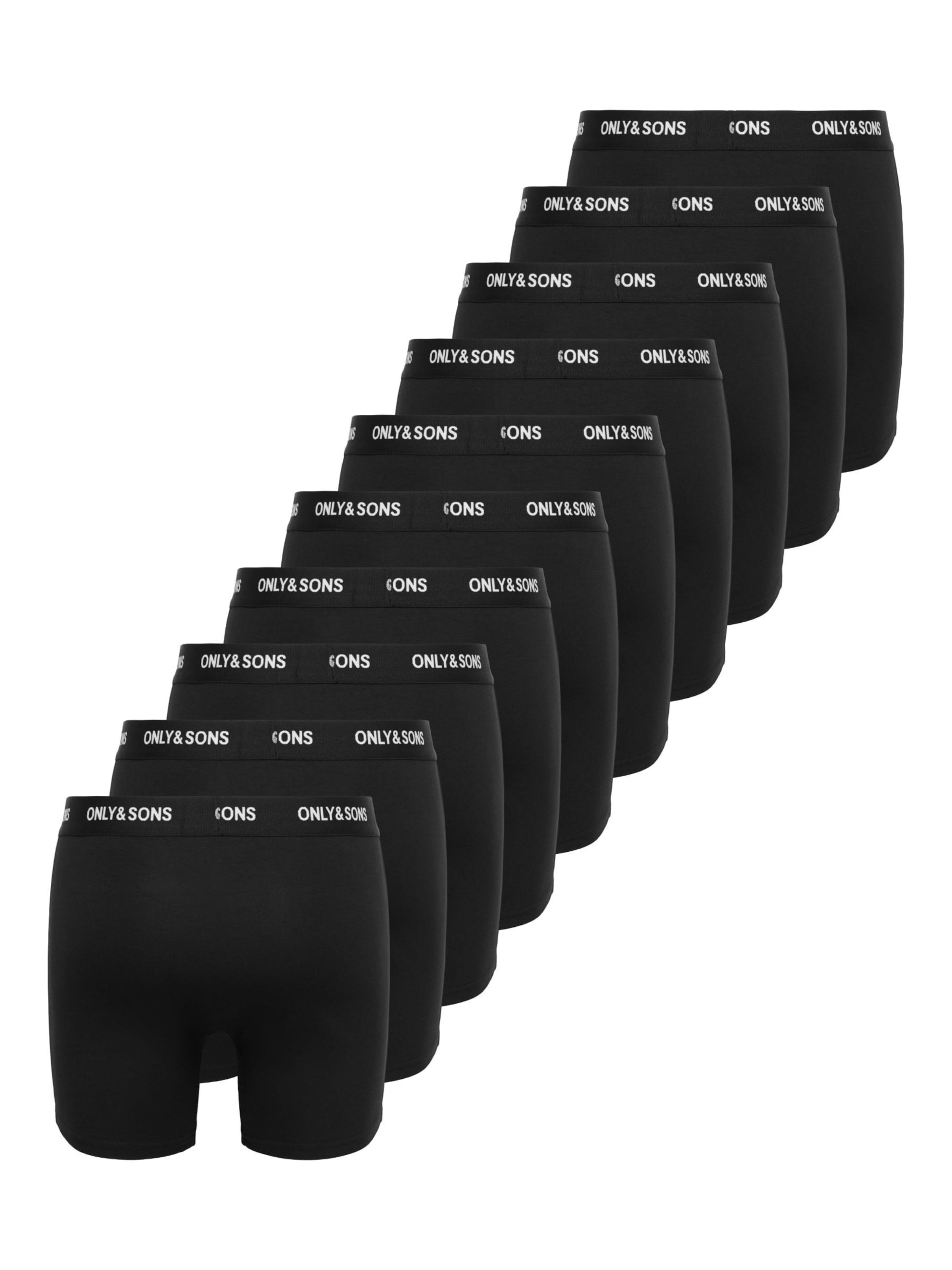 Only & Sons - Calzoncillo boxer 'ONSRiber' en negro