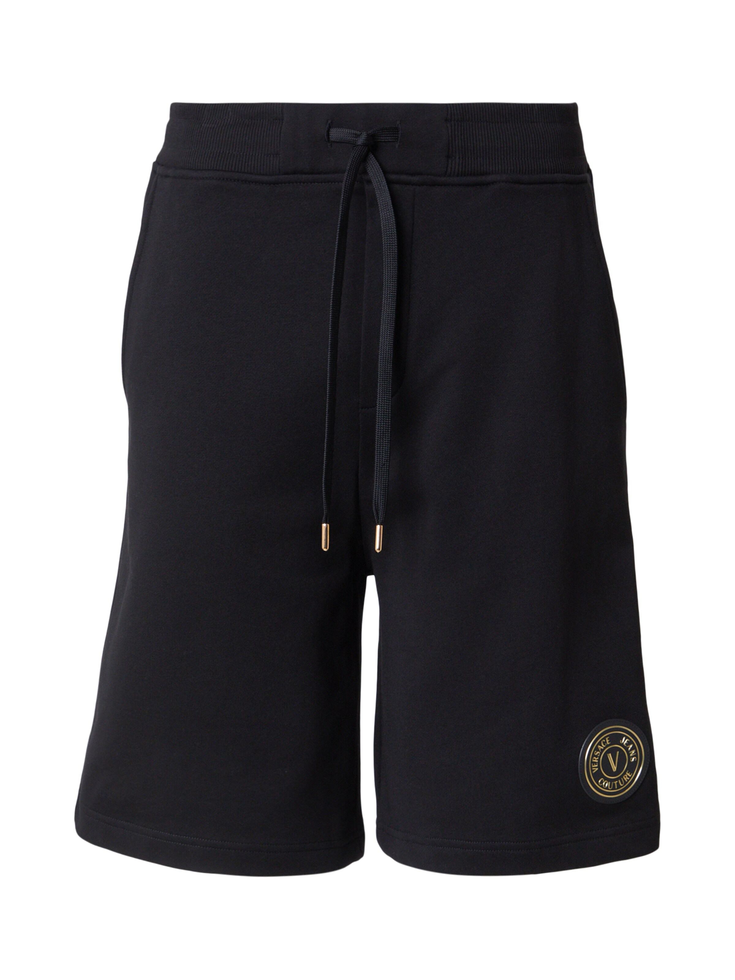 Versace Jeans CoutureLoosefit Hlače - crna boja: prednji dio