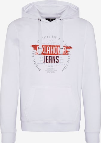 Oklahoma Jeans Sweatshirt in Weiß: predná strana