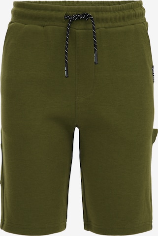 Coupe slim Pantalon WE Fashion en vert : devant